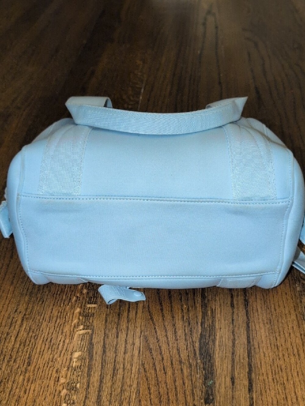 Small Dagne Dover Powder Blue Mini Duffel With Dust Cover - Picture 4 of 11